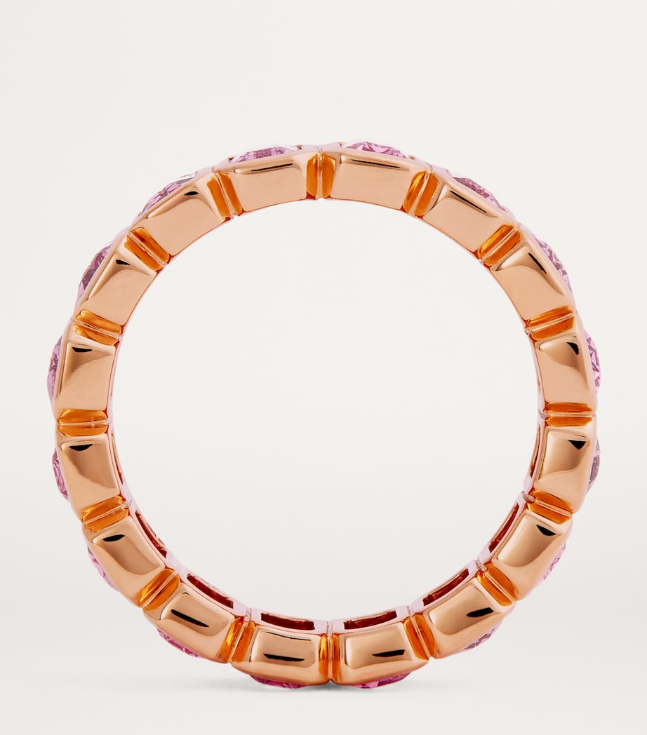 Anita Ko rose gold and pink sapphire bezel ring - British product