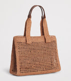 Chloé Raffia Summer Banana Tote Bag, imported from the UK