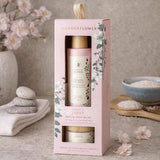 Wanderflower Cherry Blossom and Rice Milk bath gift set (British brand)