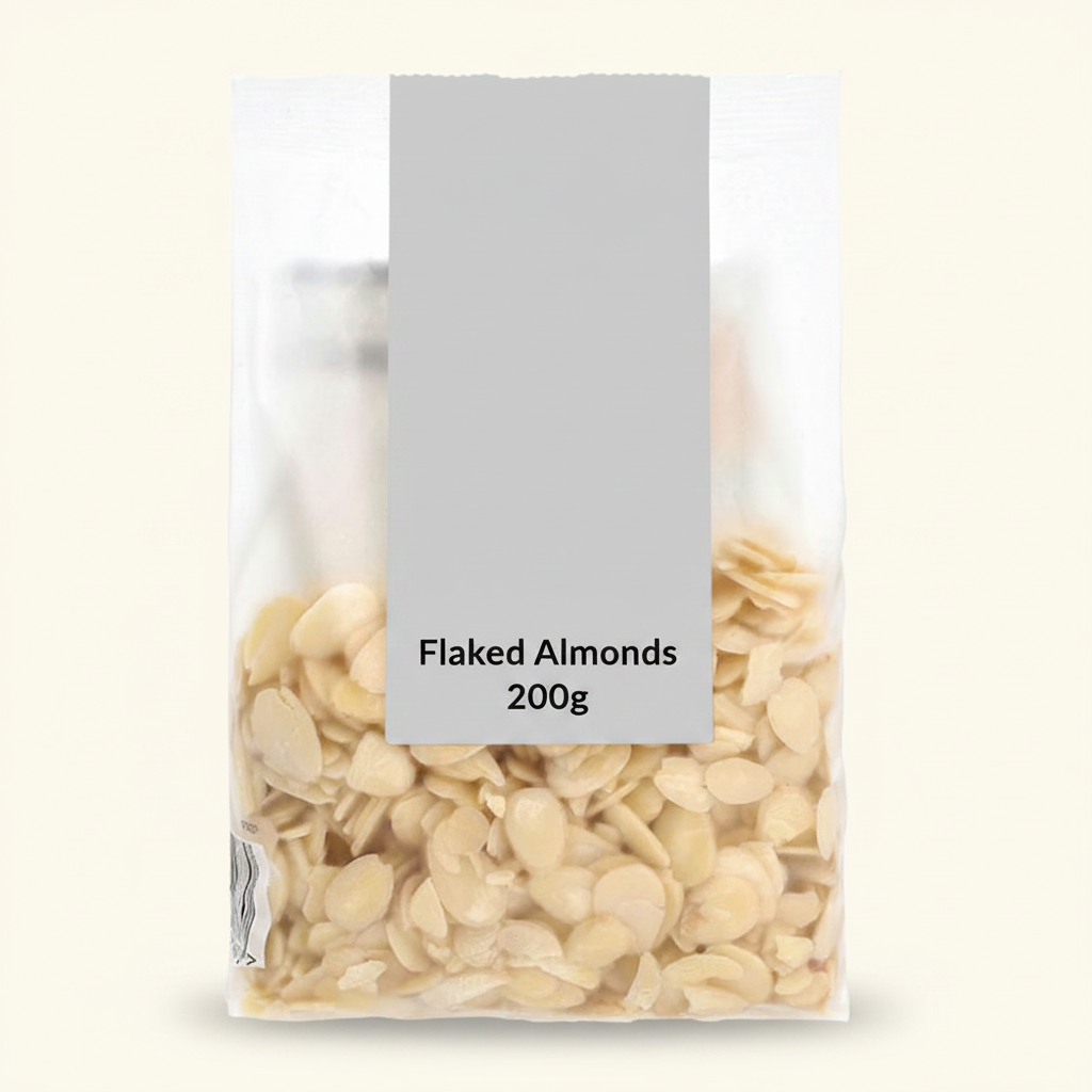 Holland & Barrett flaked almonds 200g pack, UK version