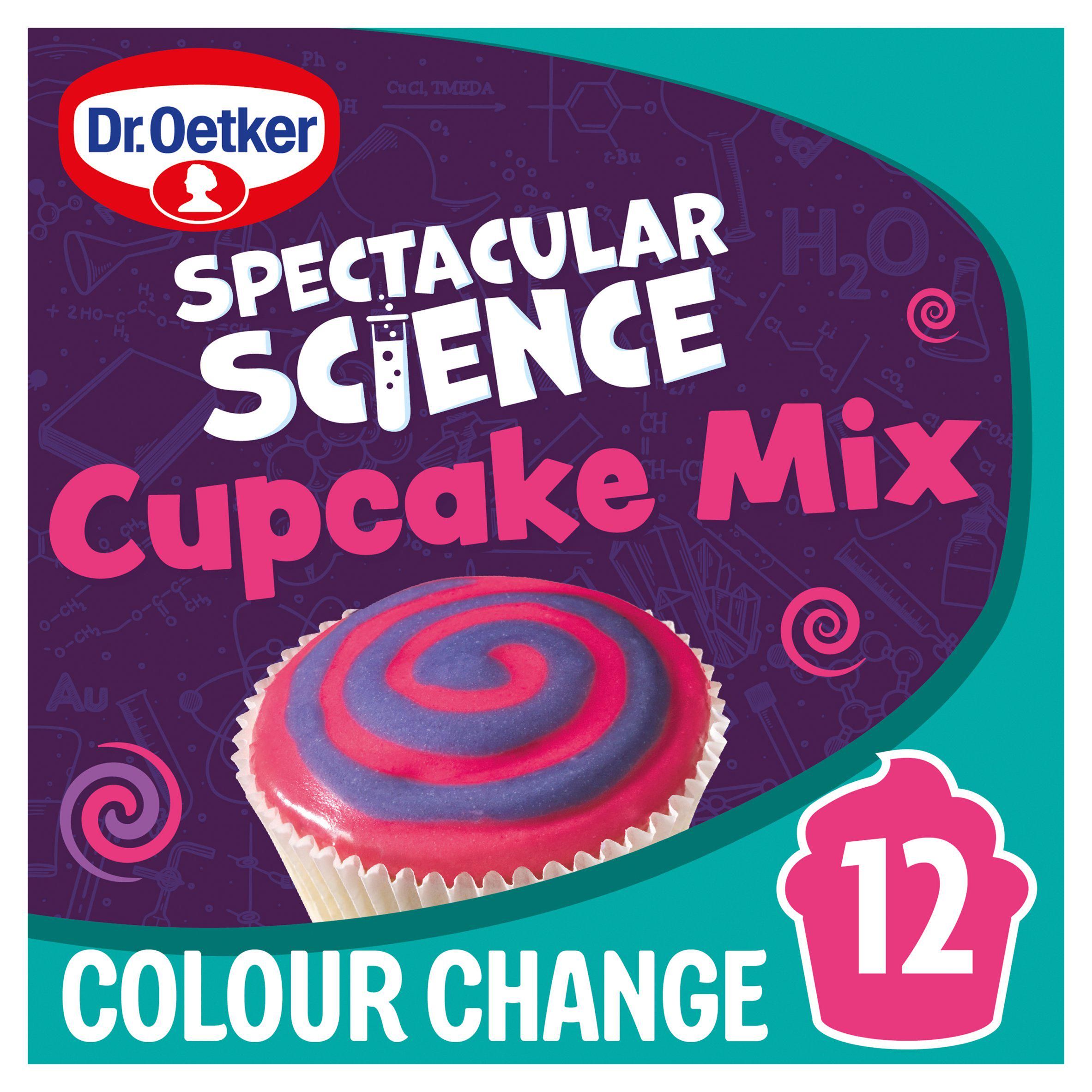 Dr. Oetker Science Crazy Colour Changing Icing Cupcake Mix 295g Colourings & flavourings Sainsburys   