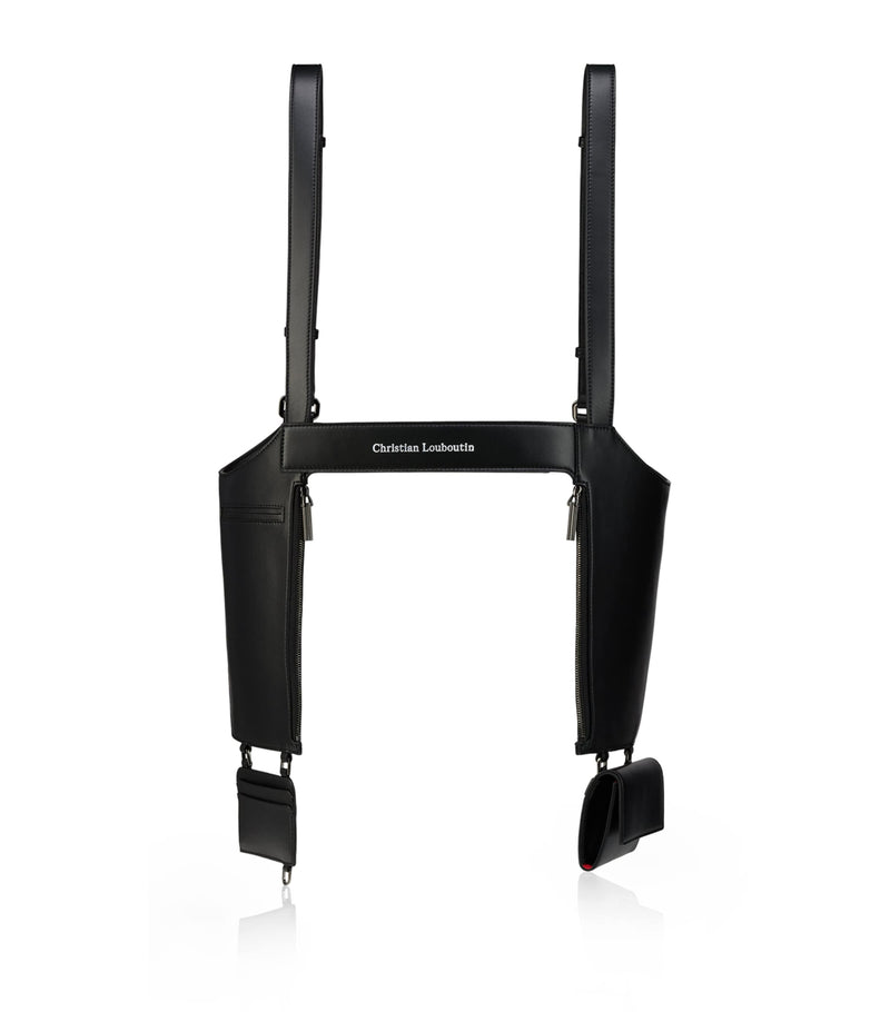 Christian Louboutin tactical leather harness with pockets, UK version