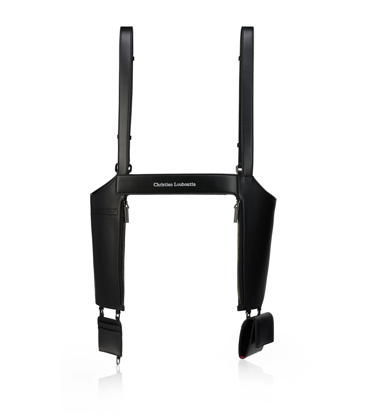Christian Louboutin tactical leather harness with pockets, UK version