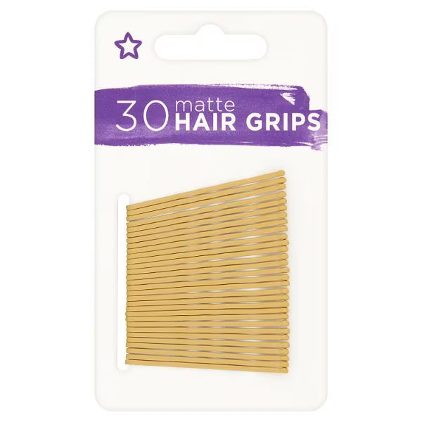 Superdrug blonde hair grips x 30 (British brand)