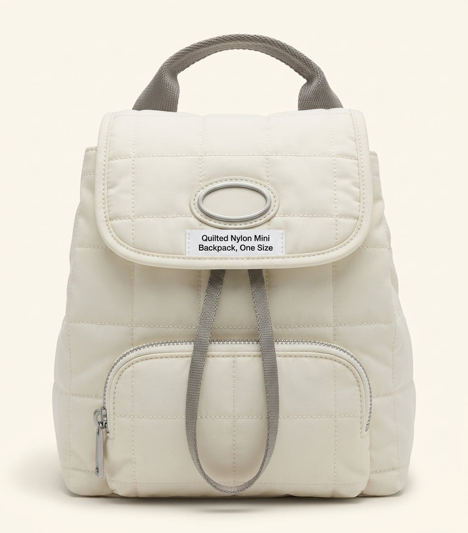Burberry Horseshoe backpack Check pattern quilted nylon - British product