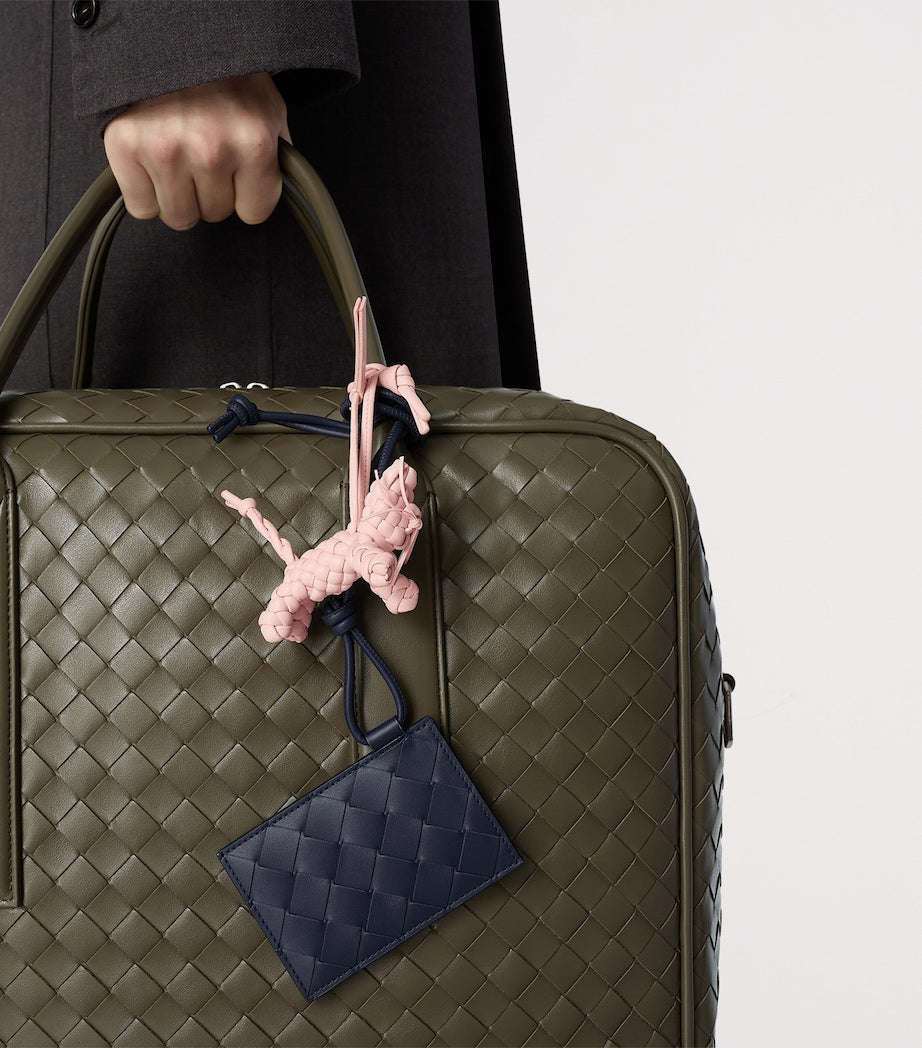 Bottega Veneta leather Intrecciato badge holder - British product