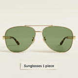 Gucci GG0528S gold men sunglasses pilot style (British brand)