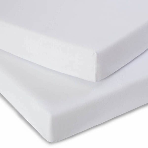 Clair De Lune Fitted Sheet Twin Pack Travel White GOODS Superdrug   