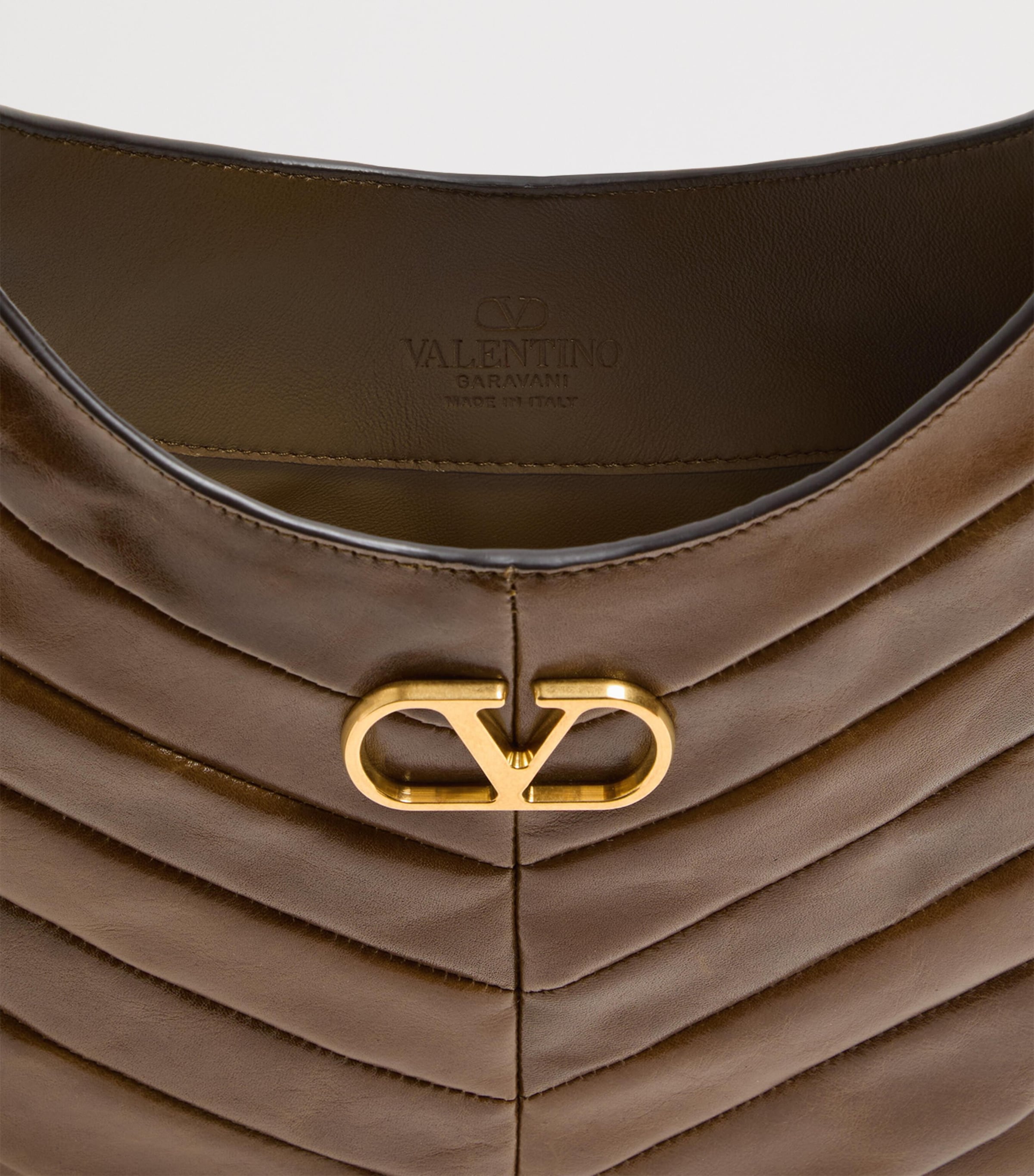 Valentino Garavani small leather Hoboho shoulder bag, imported from the UK