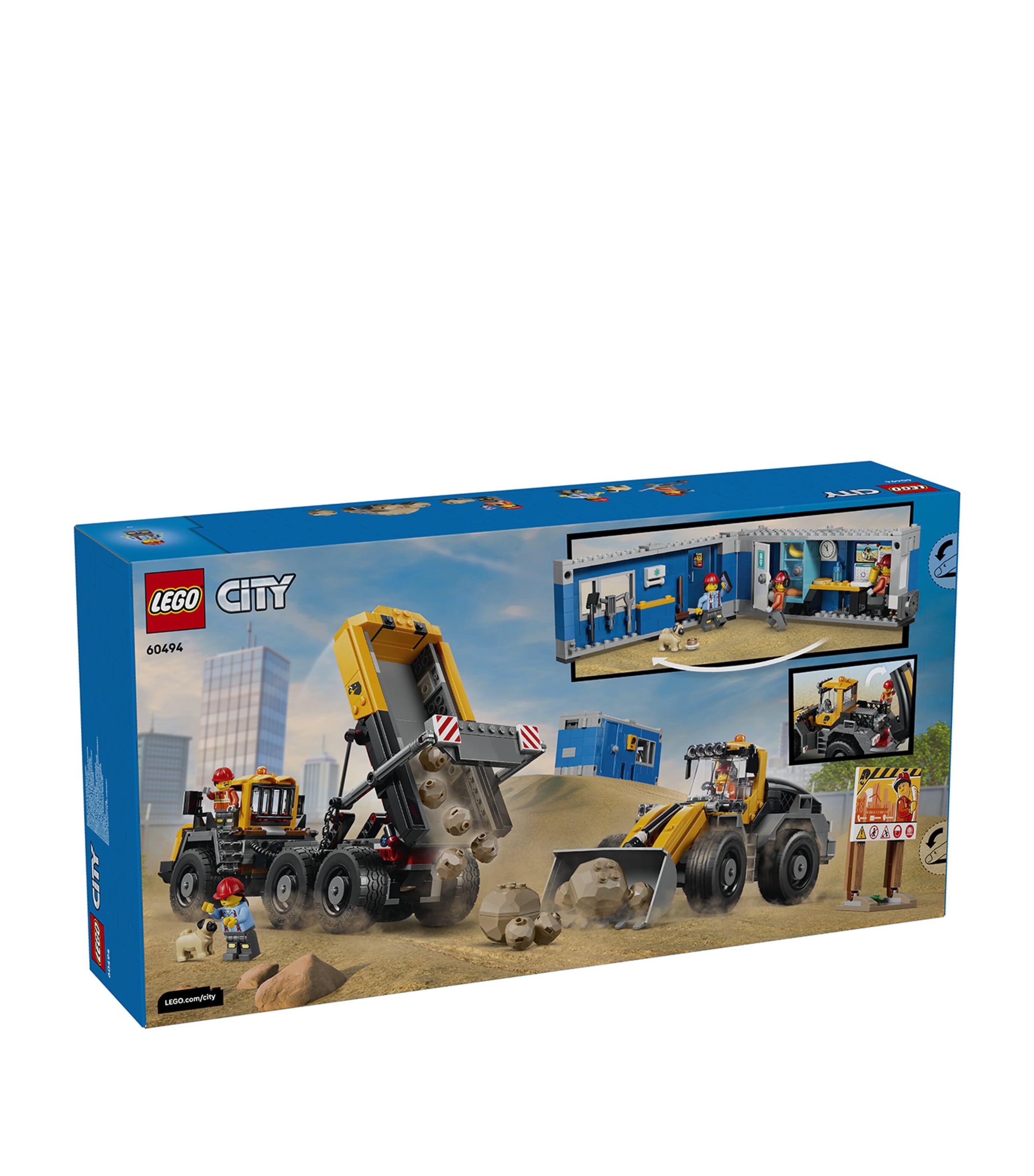 Lego City Dump Truck and Front End Loader toy set 1132 pieces, imported from the UK