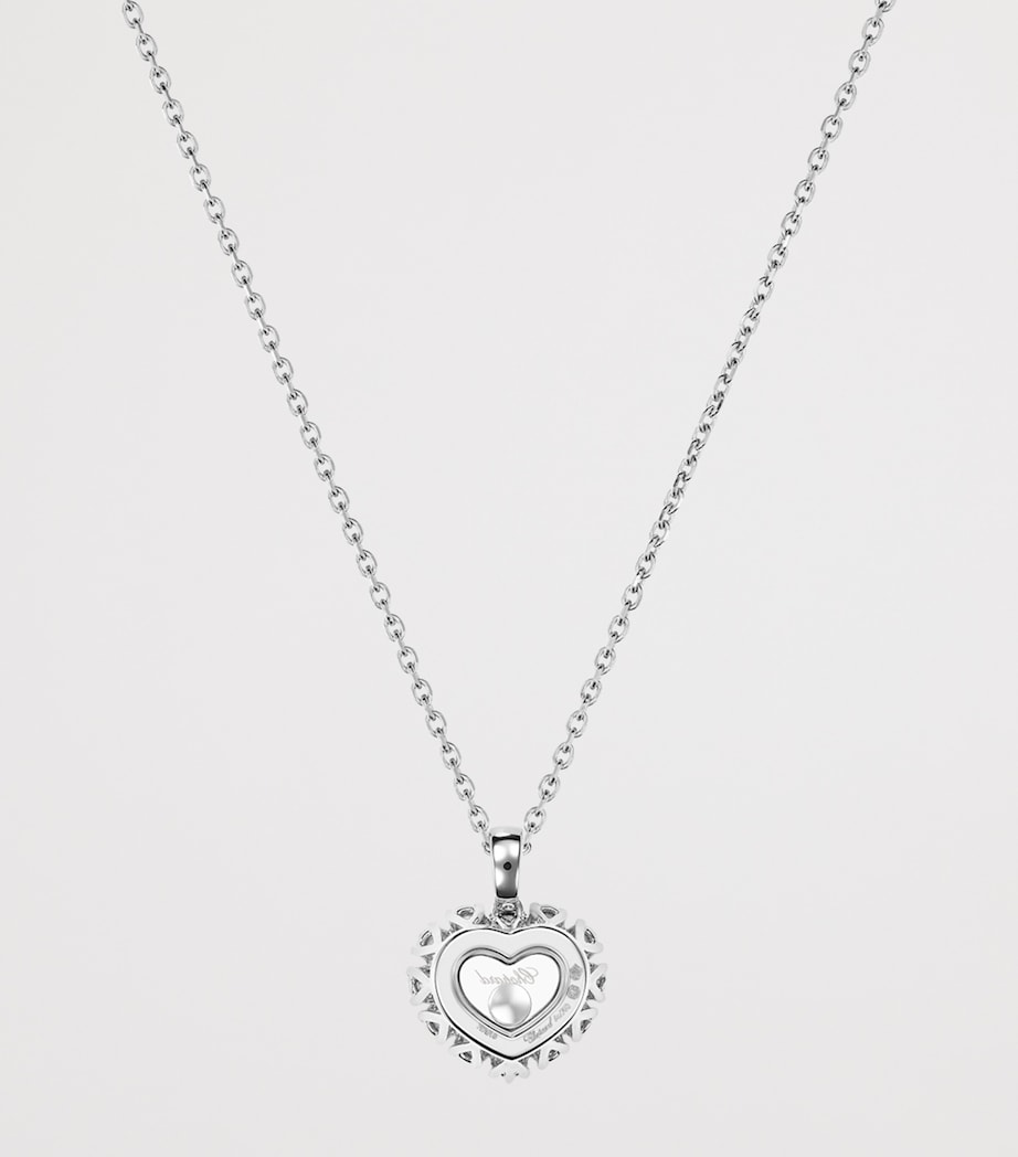 Chopard Happy Diamonds pendant necklace 18k white gold, imported from the UK