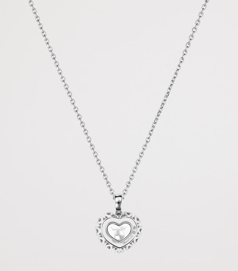 Chopard Happy Diamonds pendant necklace 18k white gold, imported from the UK