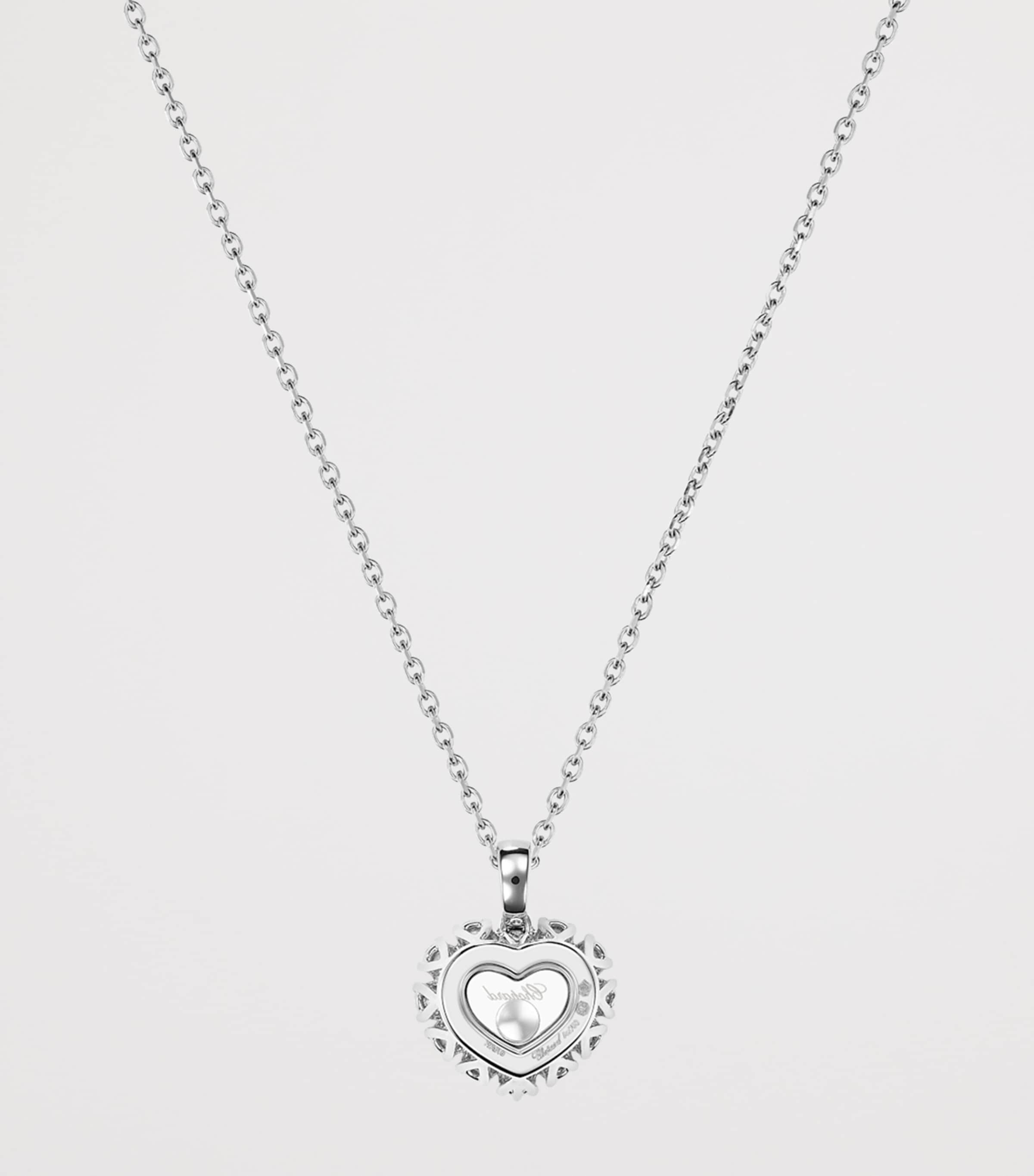 Chopard Happy Diamonds pendant necklace 18k white gold, imported from the UK