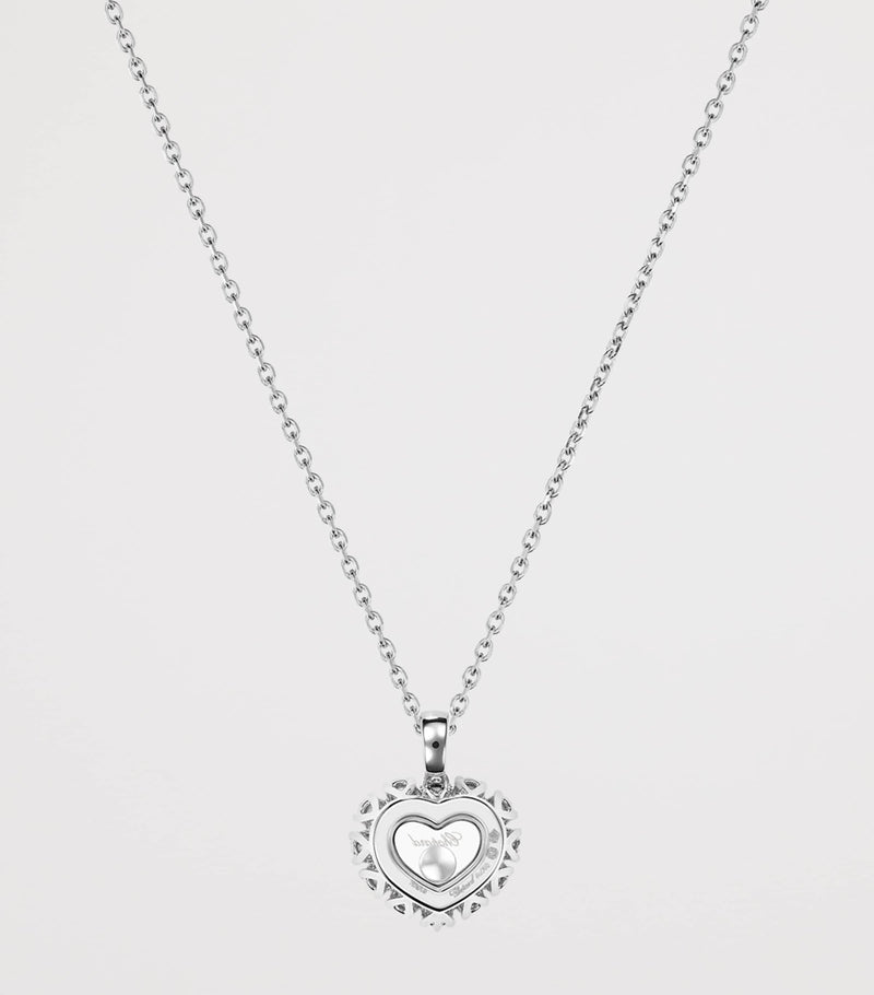 Chopard Happy Diamonds pendant necklace 18k white gold, imported from the UK