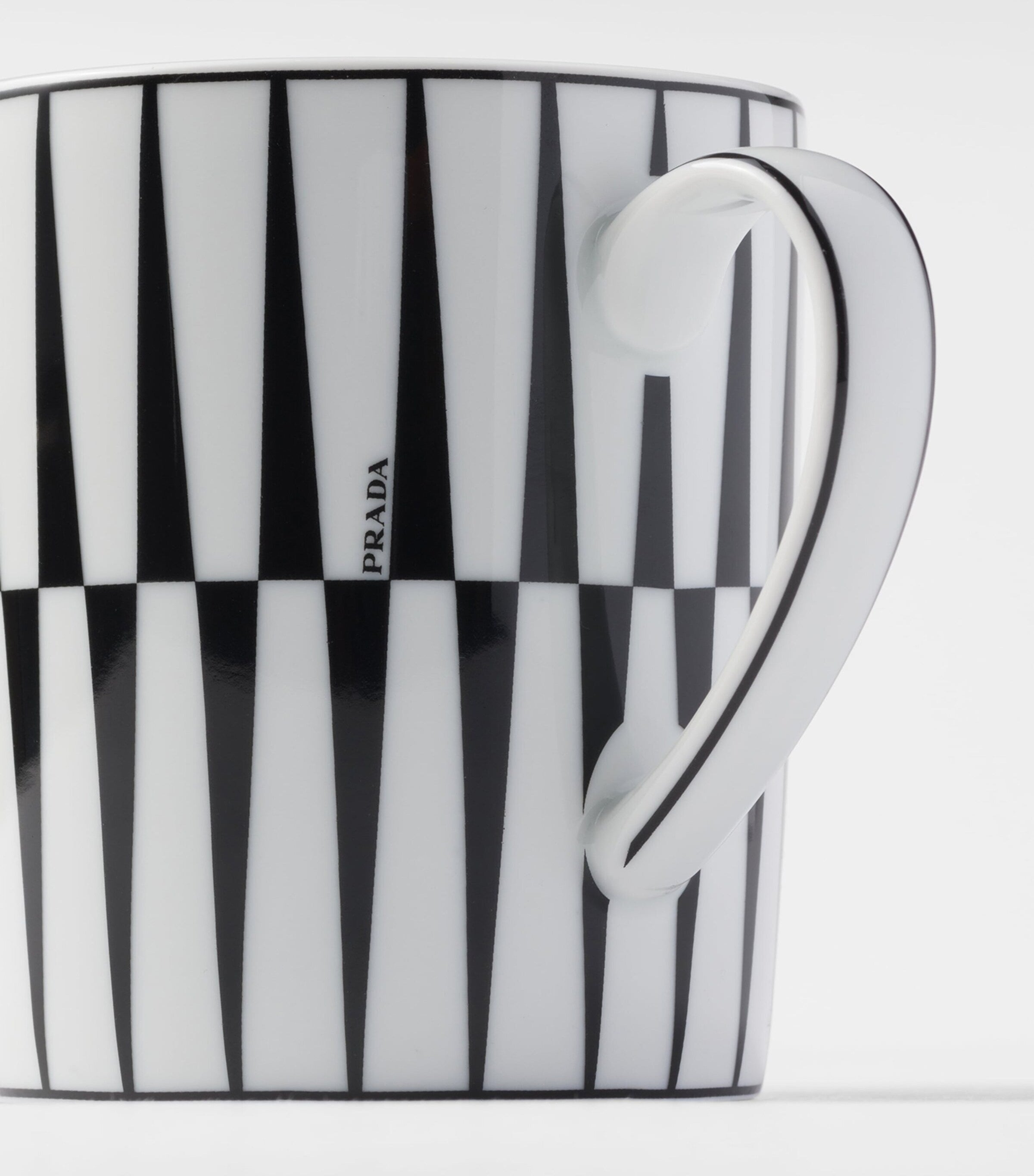Prada porcelain stripes mug, imported from the UK