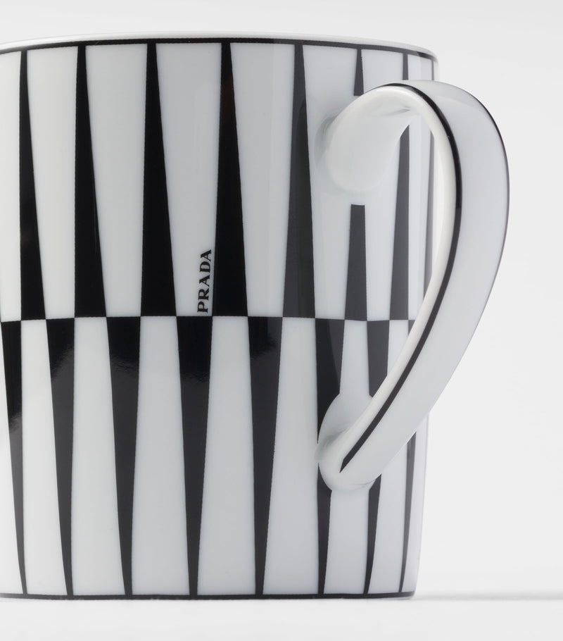 Prada porcelain stripes mug, imported from the UK