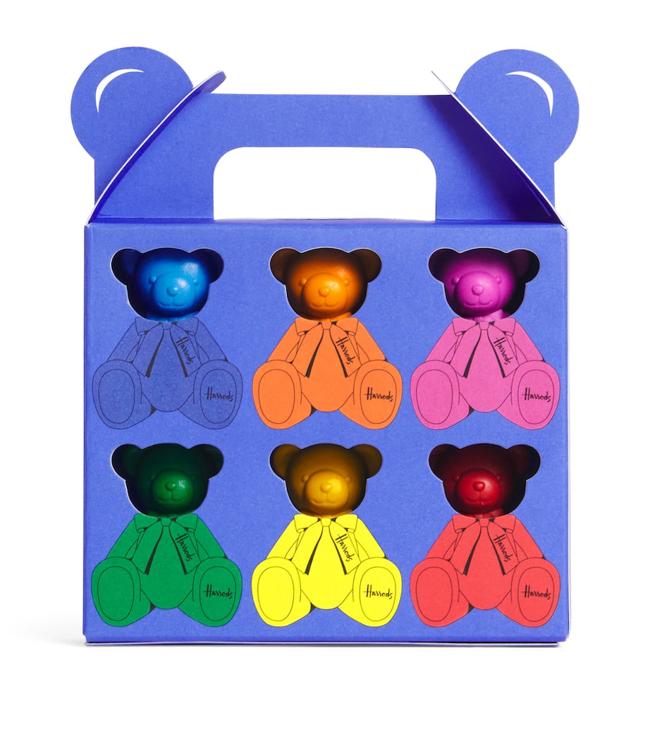 Harrods bear shaped crayons set of 6 (British brand)