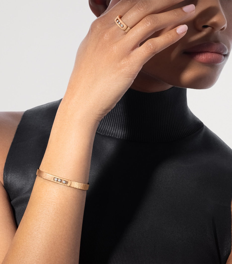 Messika Move Noa bangle 0.15ct diamond pink gold (British brand)