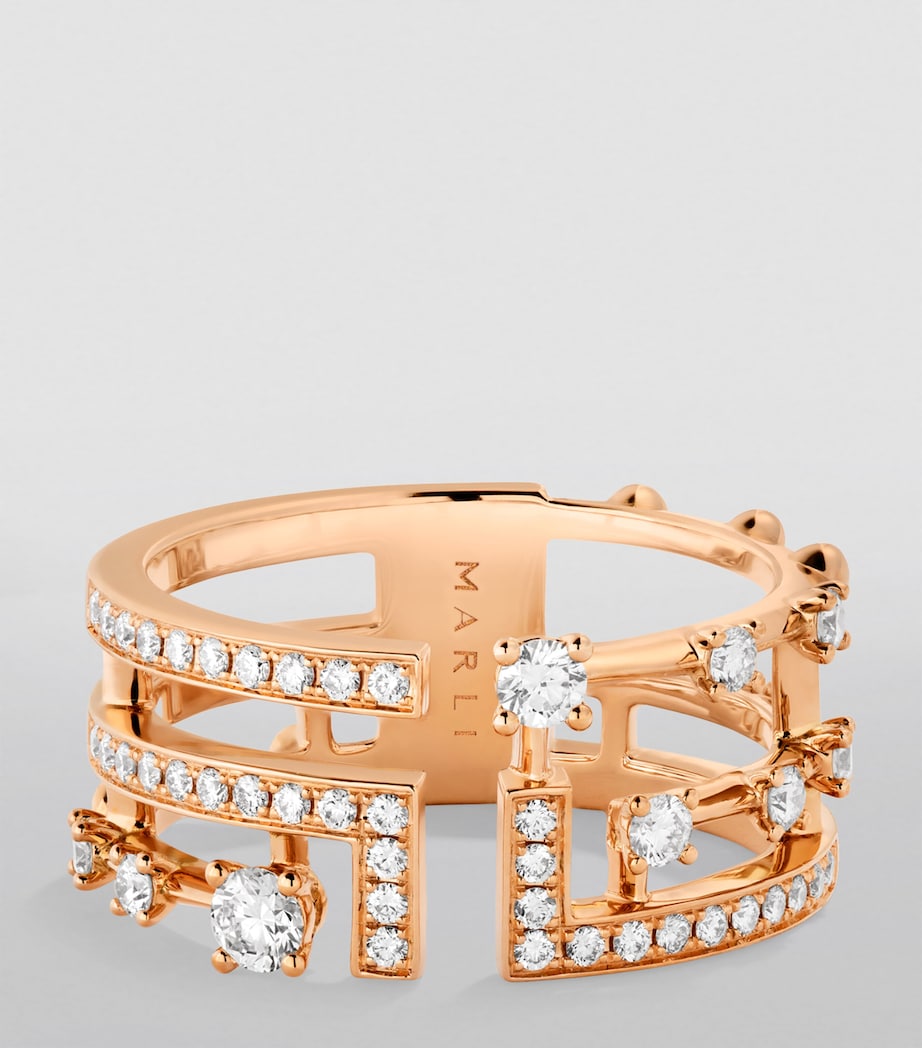 MARLI New York rose gold diamond ring, UK version