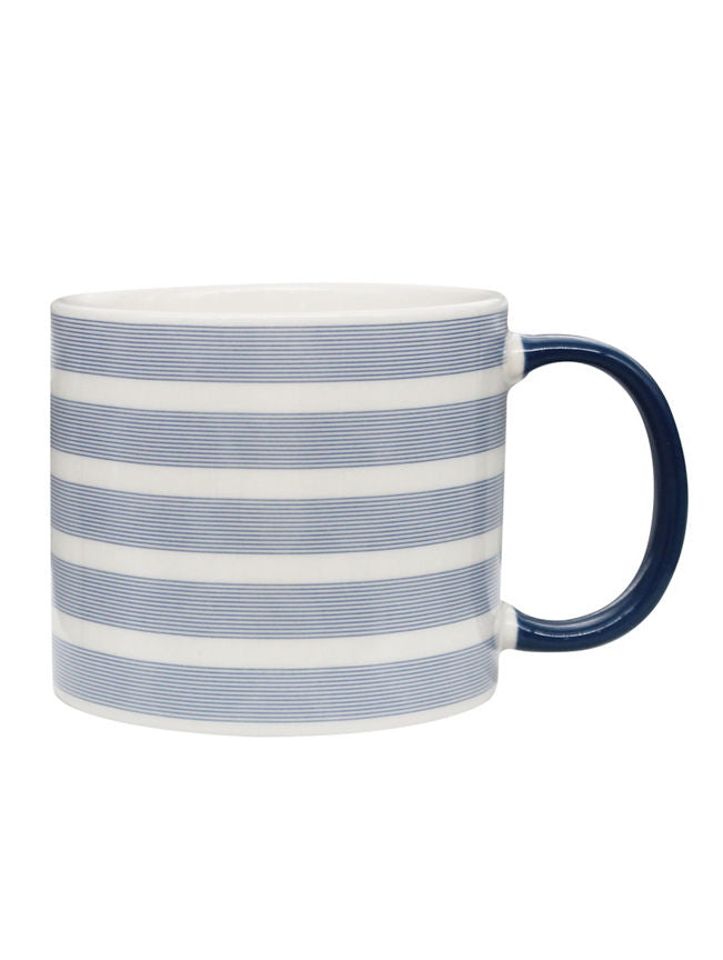 George Home Riviera Blue Stripe Mug GOODS ASDA   