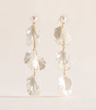 Self-Portrait faux pearl petal drop earrings (British brand)