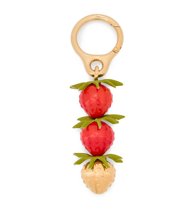 LOEWE calfskin strawberry bag charm, UK version