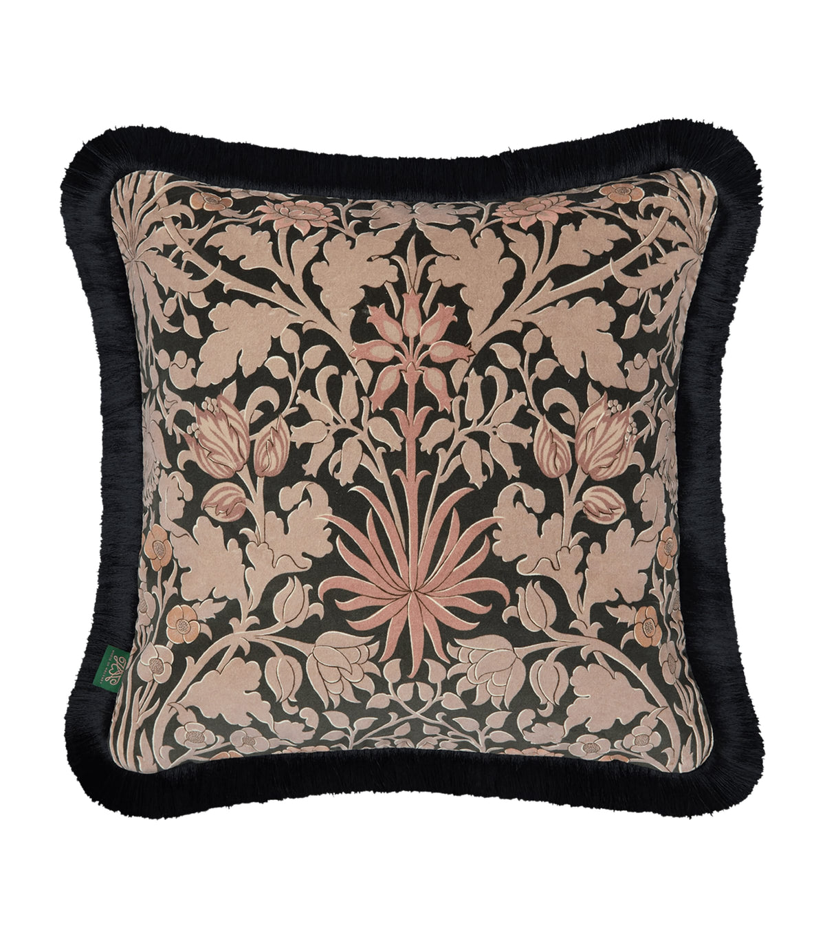 House Of Hackney velvet hyacinth novellus fringed cushion 45cm x 45cm, UK version