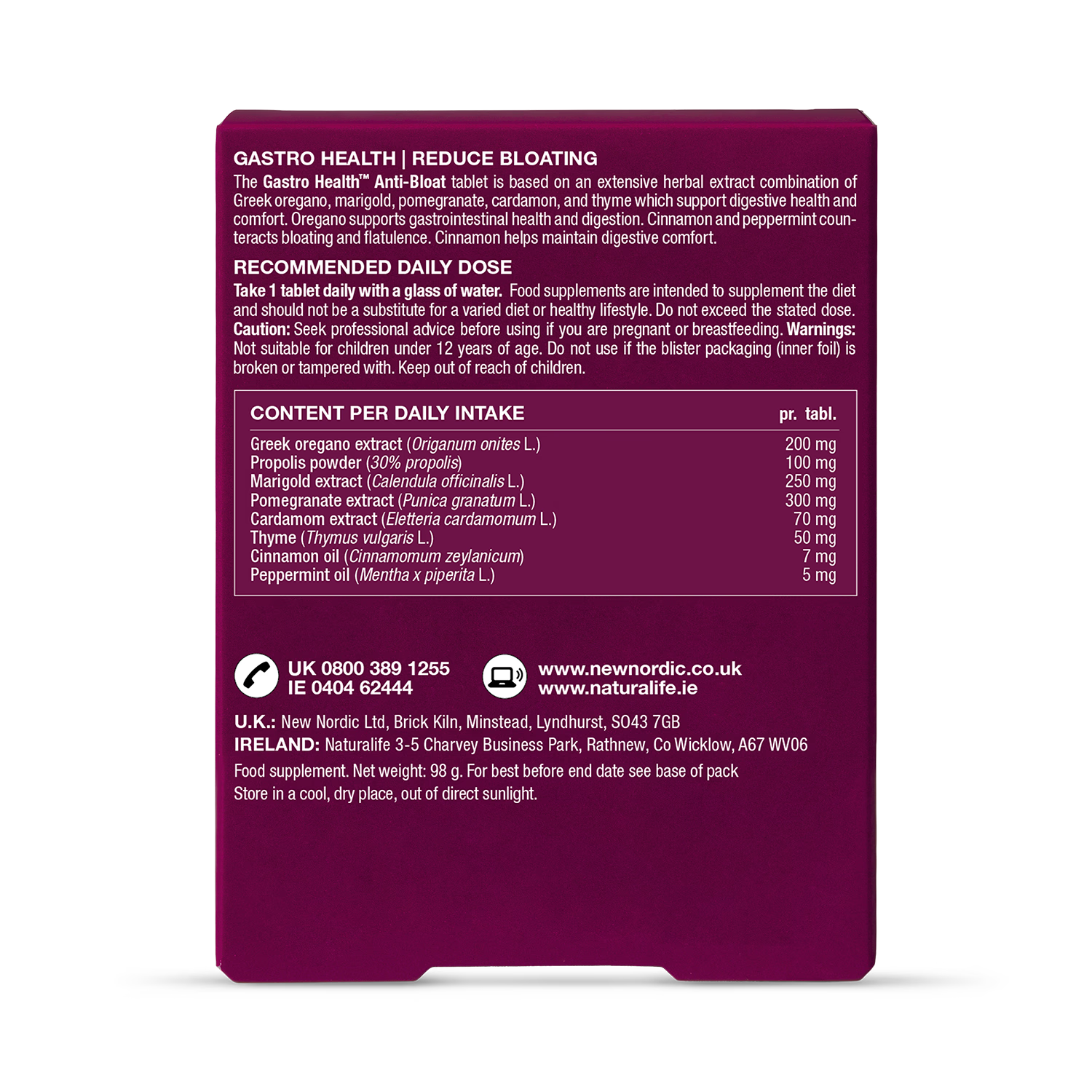 New Nordic Anti-Bloat 30 tablets, UK version