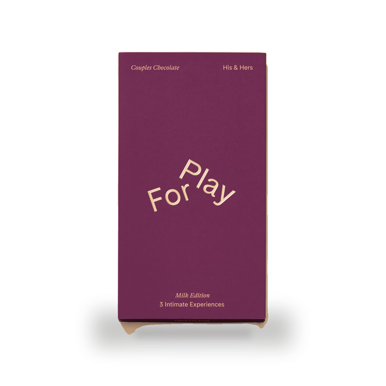 Forplay His & Hers chocolate with adaptogens and cards, imported from the UK