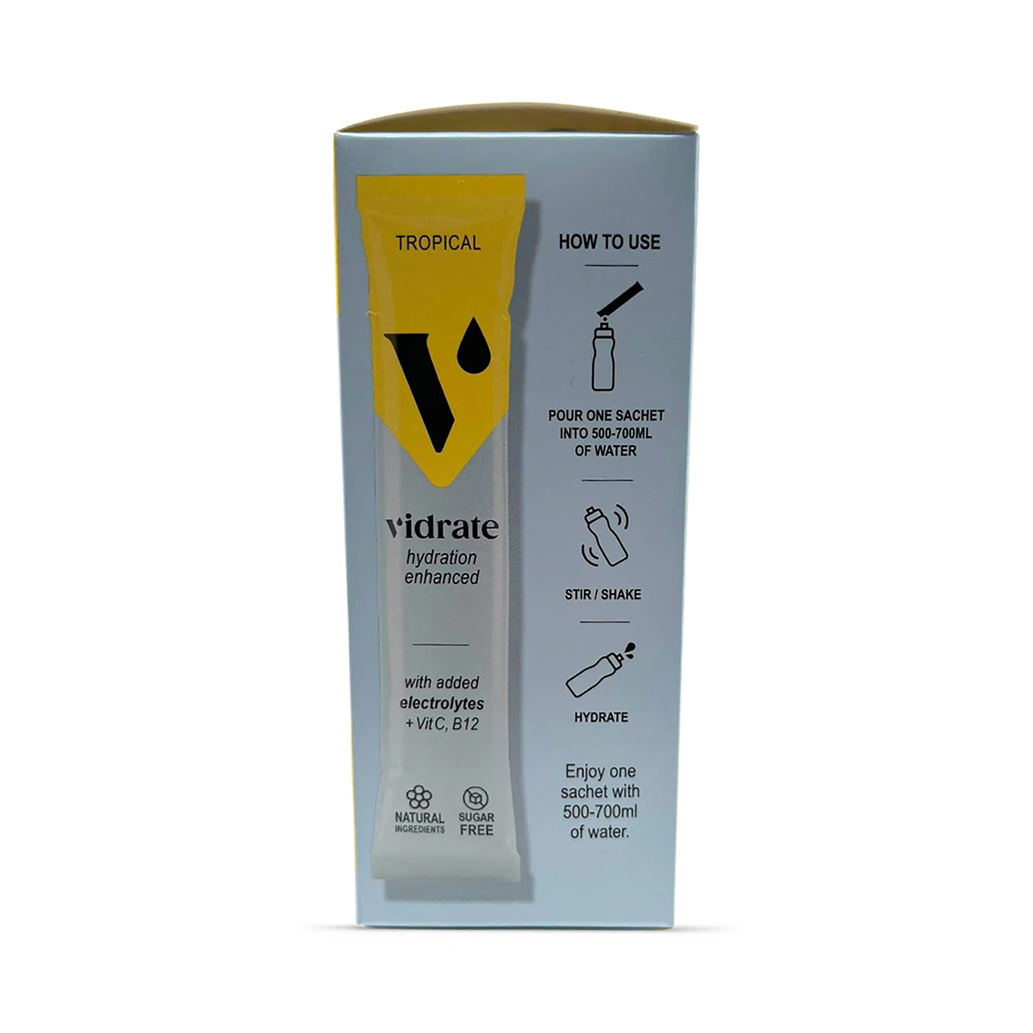 Vidrate tropical hydration sachets 12 pack, imported from the UK