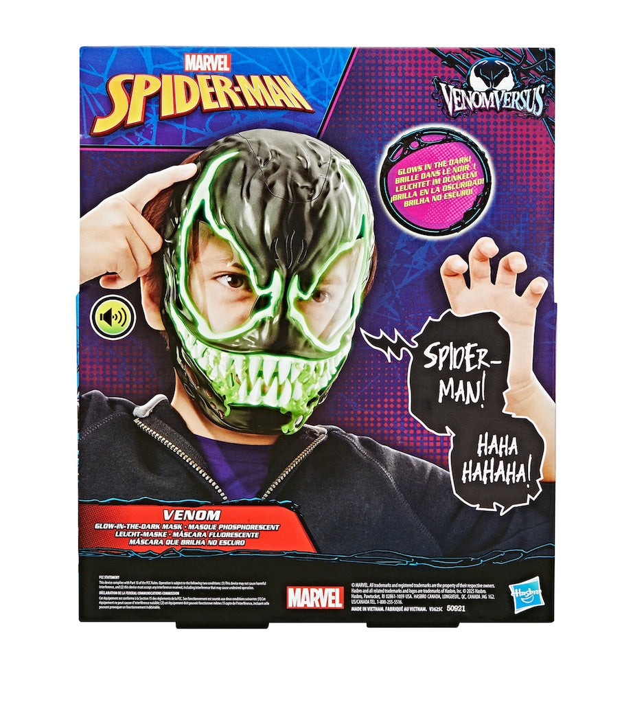 Marvel Spider-Man Venom glow-in-the-dark mask, imported from the UK
