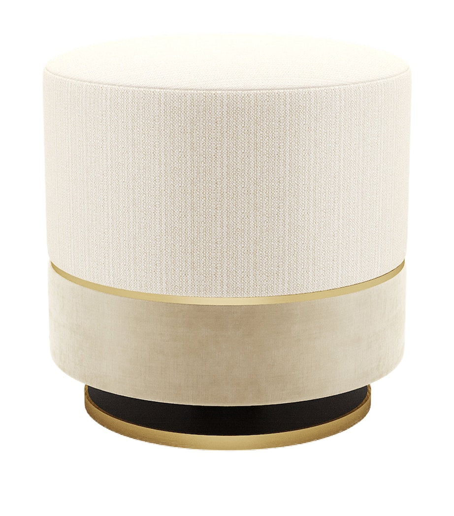 Frato Parma stool with fabric seat and brass base 50cm - British product