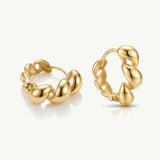 MUCHV twisted gold hoop earrings 1.3cm, UK version