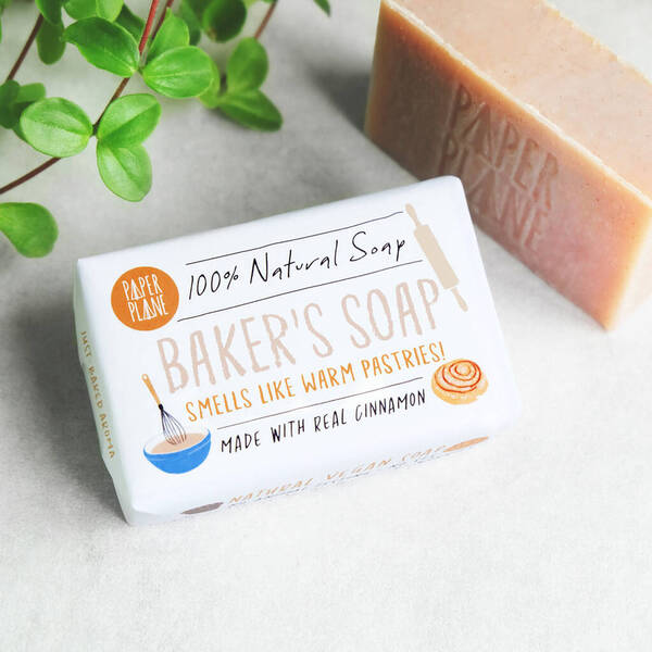 Paper Plane Bakers soap bar 95g, imported from the UK