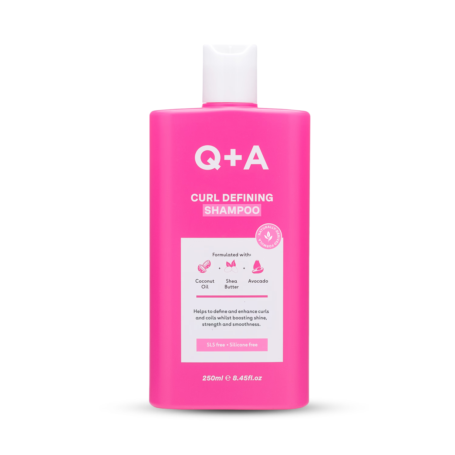 Q+A curl defining shampoo 250ml for curly hair - British product