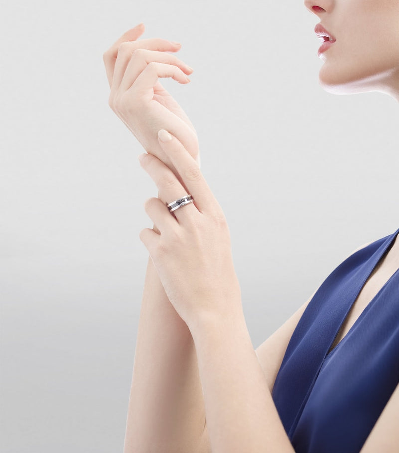 Bvlgari B.zero1 sterling silver ring (British brand)