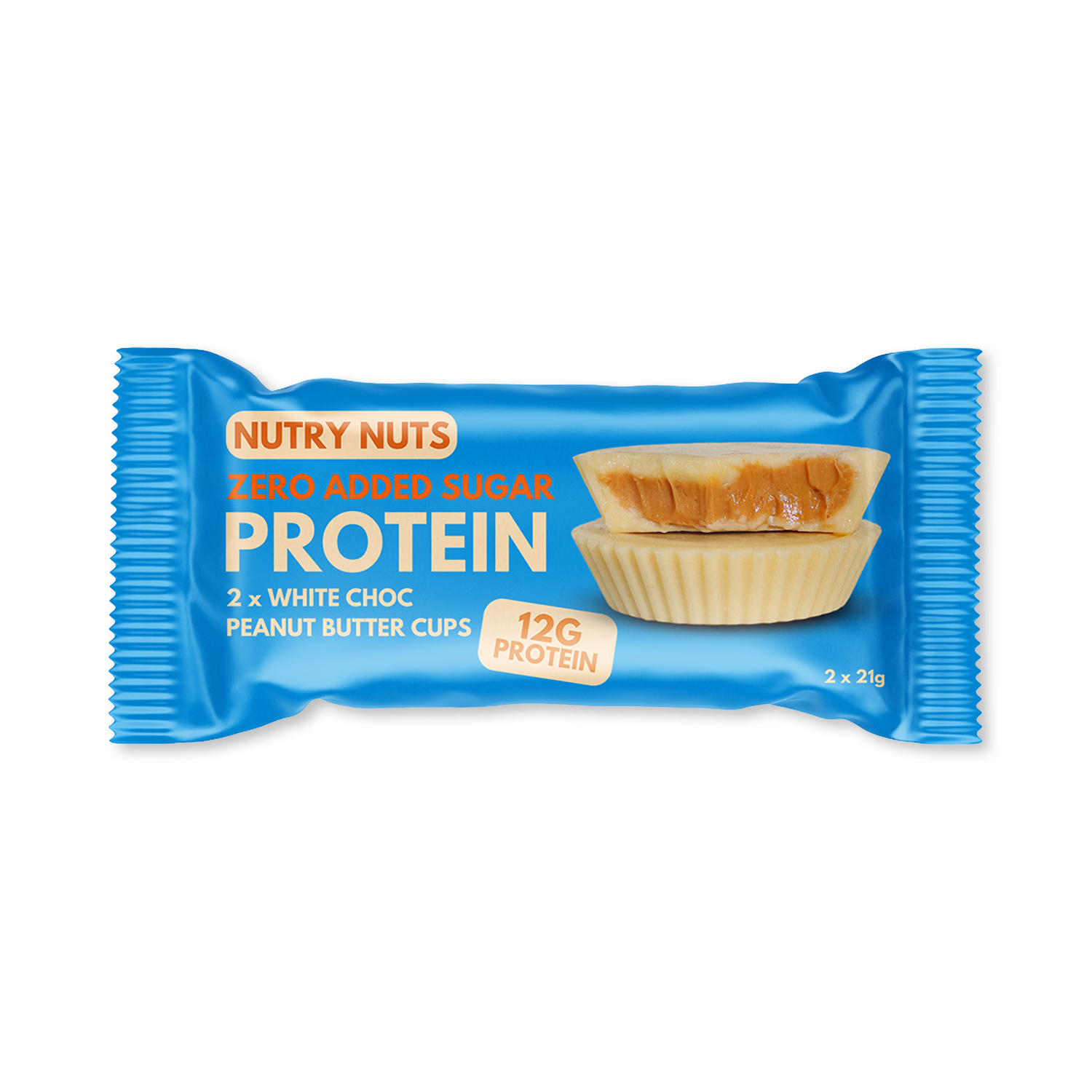 Nutry white protein cups peanut filling 12 pack - British product