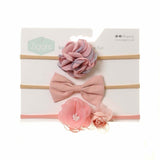 Ziggle Roses hairbow set of three floral headbands - British product
