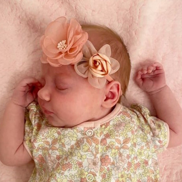 Ziggle Roses hairbow set of three floral headbands - British product