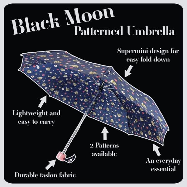 Drizzles supermini umbrella with Highland cow cats dogs print (British brand)