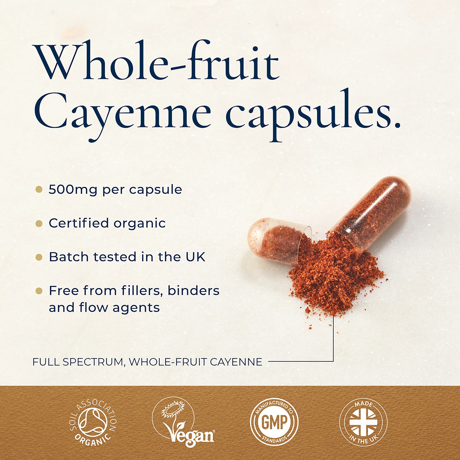 Ayurvediq organic cayenne capsules 60 capsules, UK version