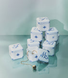 Royal Copenhagen porcelain alphabet bonbonniere, UK version