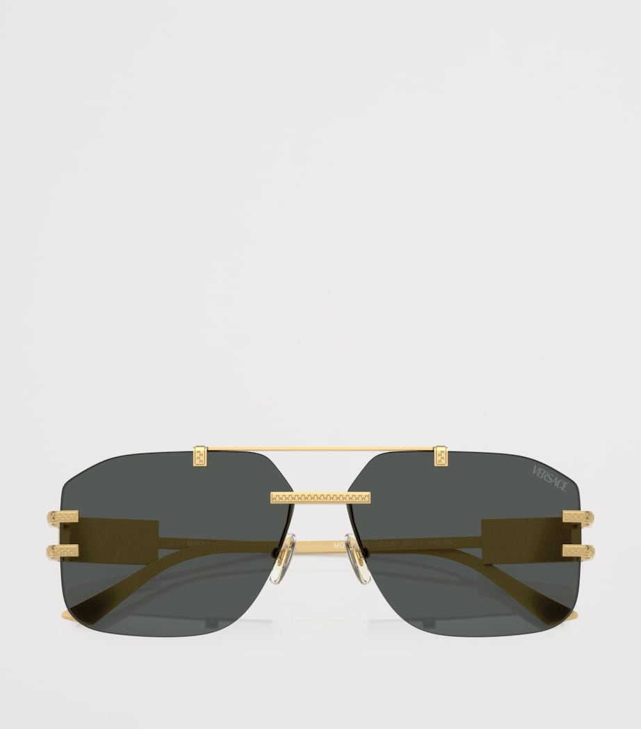 Lunettes de soleil carrées irrégulières Versace - Produit britannique