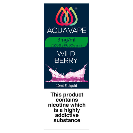 Aqua Vape Wild Berry E-Liquid 3mg GOODS ASDA   