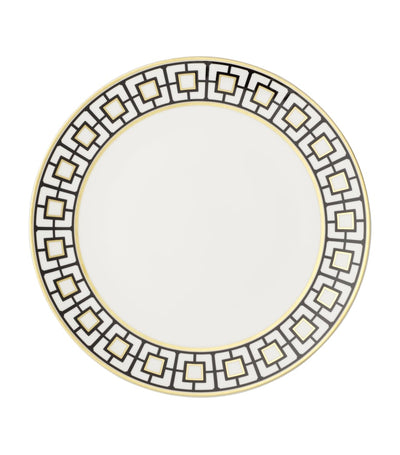 Harrods Flache Porzellanteller mit geometrischem Muster in Schwarz und Gold, 27,5cm - Online kaufen bei McGrocer
