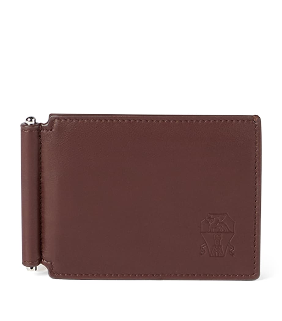 Brunello Cucinelli leather money clip wallet, imported from the UK