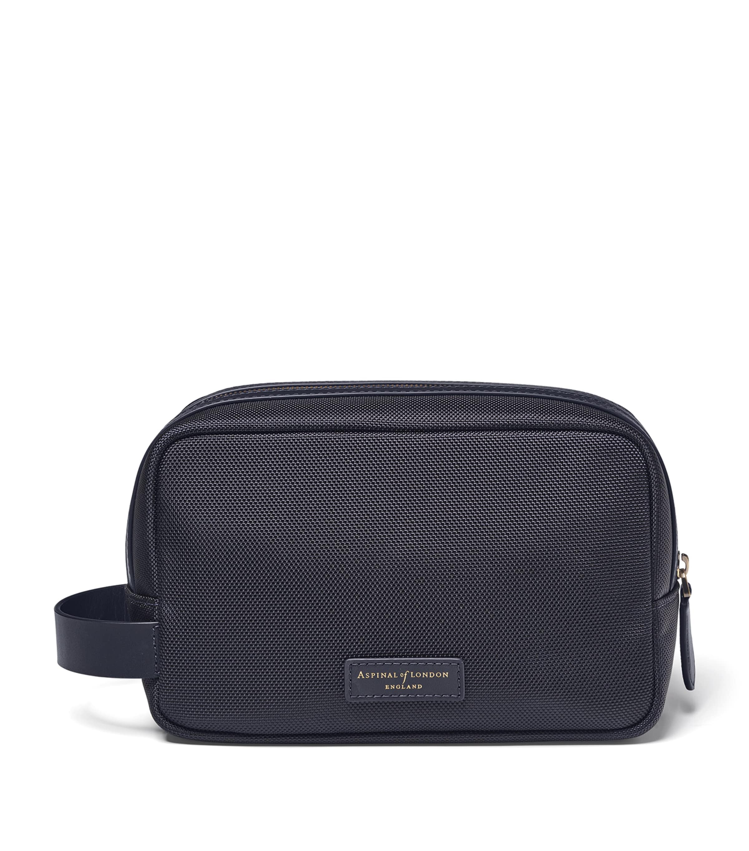 Aspinal Of London logo-detail wash bag - British product