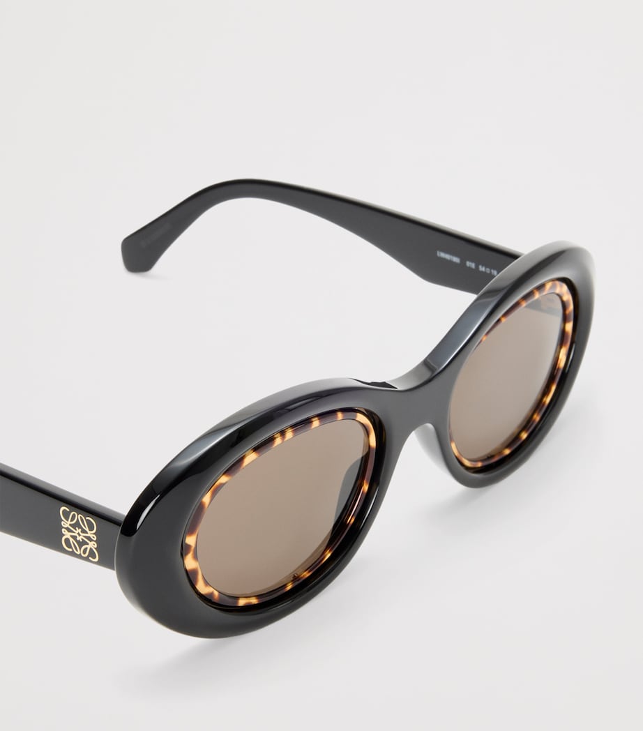 LOEWE Mini Anagram oval sunglasses with gold-tone accents (British brand)