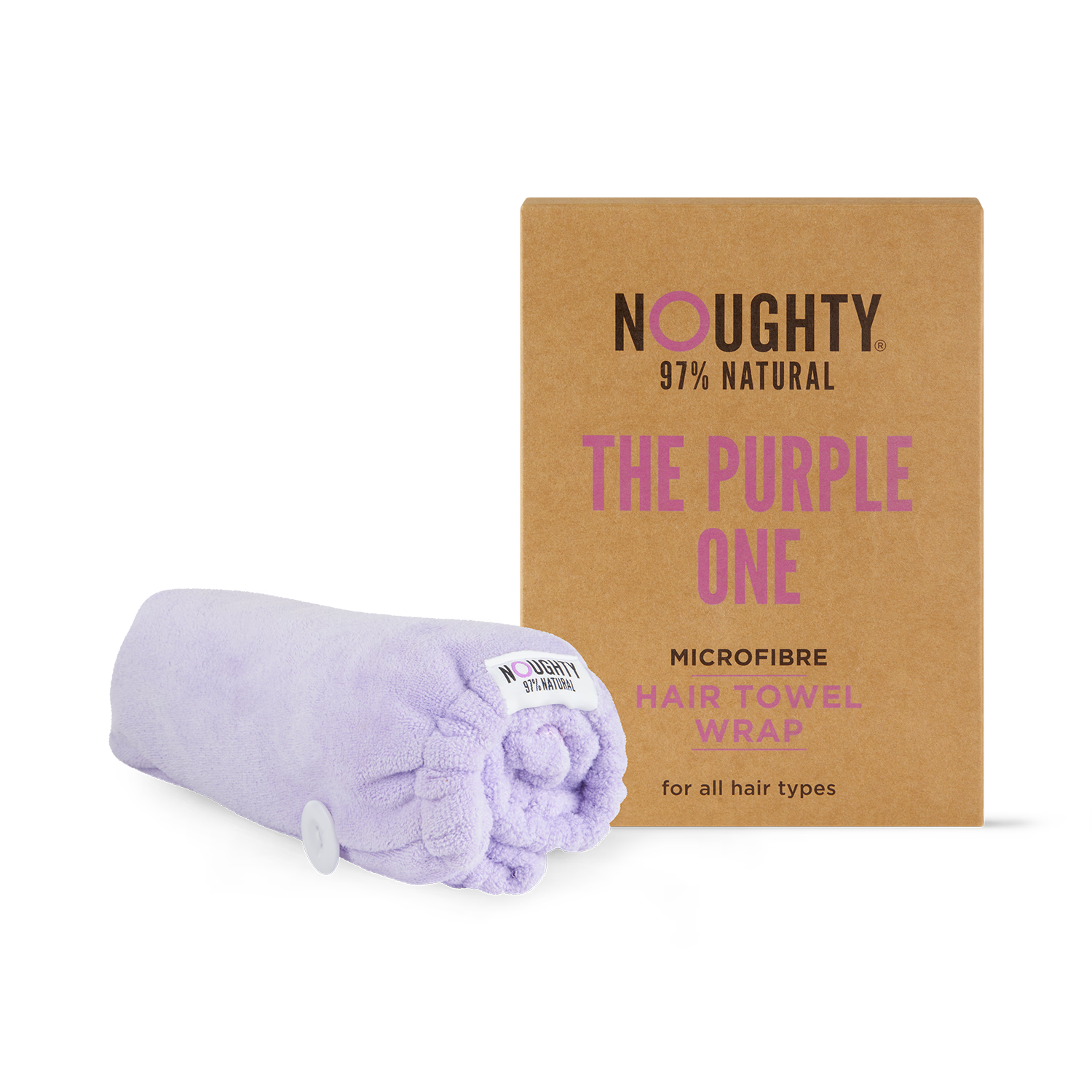 Noughty microfibre hair towel wrap The Purple One - British product