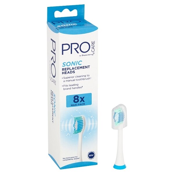 Superdrug ProCare Sonic Replacement Toothbrush Heads x8